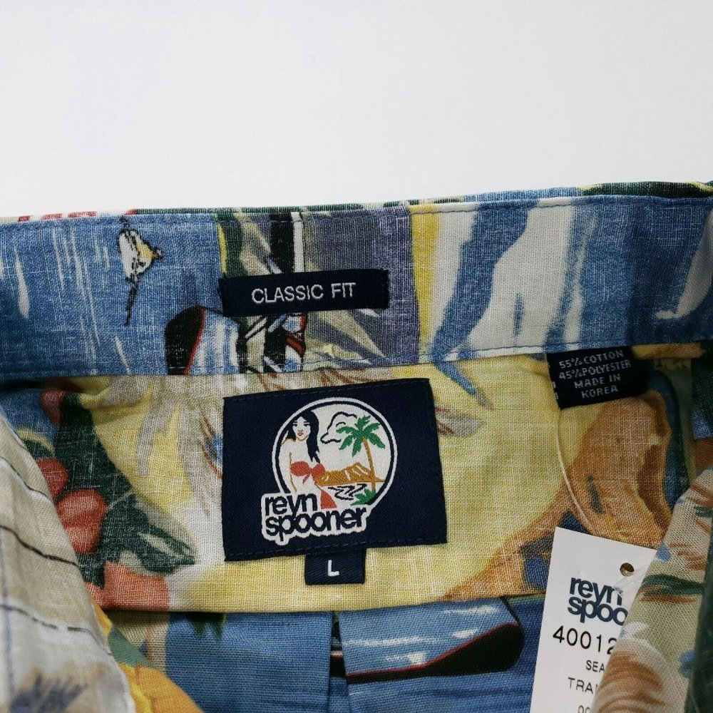 Reyn Spooner Mens Hawaiian Shirt Size Large Trans - Picture 6 of 8
